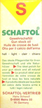 Schaftol Gewehrschaftöl Farbe : Hell Inhalt 50 ml.
