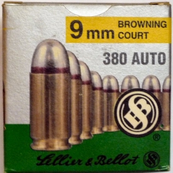 Cal. 9 mm Brow. Kurz , Sellier & Bellot, Vollmantel 92 grs. 6,0 g, 25er Pack(EWB)