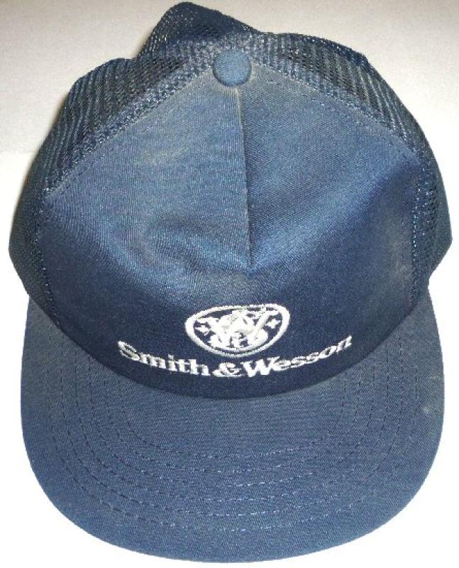 Orgina Smith & Wesson Baseballcap, Blau mit aufgesticktem S&W Logo, hinten Netz